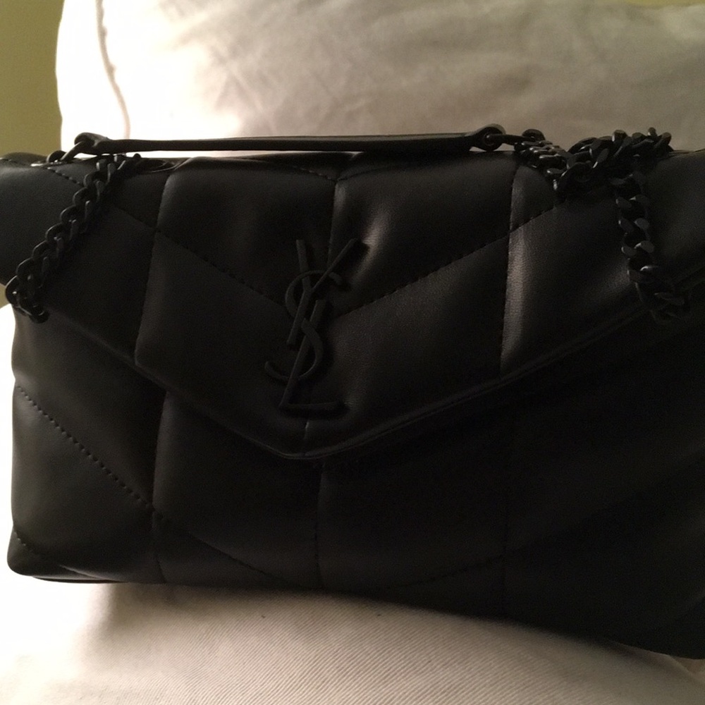 Black Quilted Leather Crossbody Bag - Picture 3 of 6